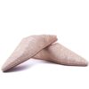 Babouches Beige Doré En Cuir brodés pour femme modèle 2021