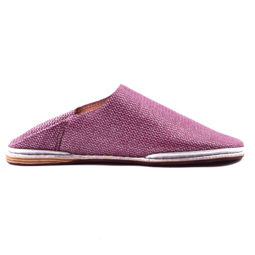 Babouche Argenté En Cuir Rose pour femme modèle 2021. – Image 2