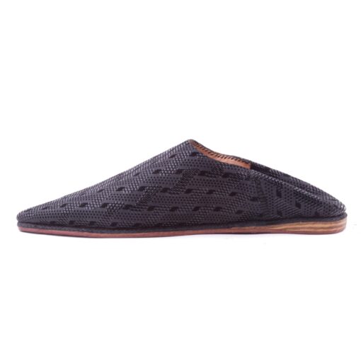 Babouche Rayé En Cuir brodé élégant pour femme modèle 2021. – Image 2