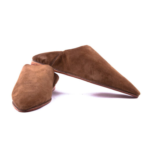 babouche en daim cuir simple