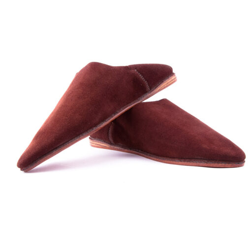 babouche en cuir daim simple